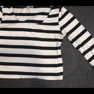 Long sleeve soft stripped shirt